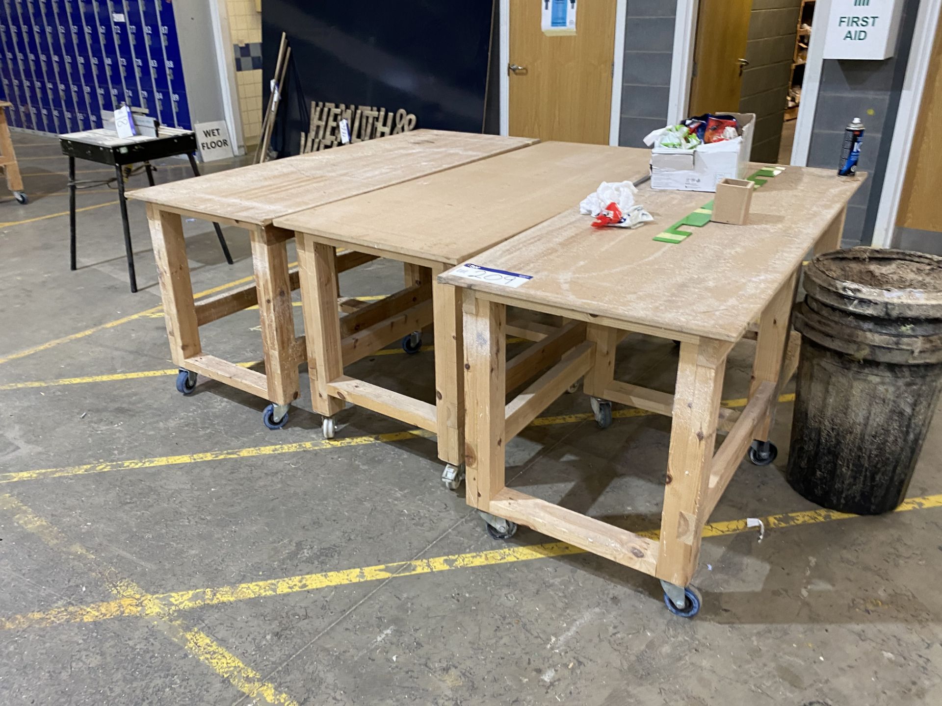 Three Mobile Workbenches