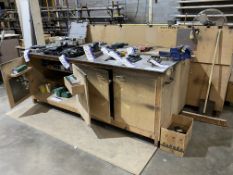 Steel Topped Workbench c/w Engineers Vice