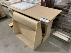 Packing Roll Dispenser & Wooden Table