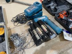 Makita Cordless Drill Driver, c/w nine batteries a