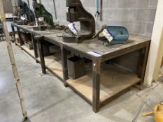 16½ ft Steel Workbench c/w Engineers Vice