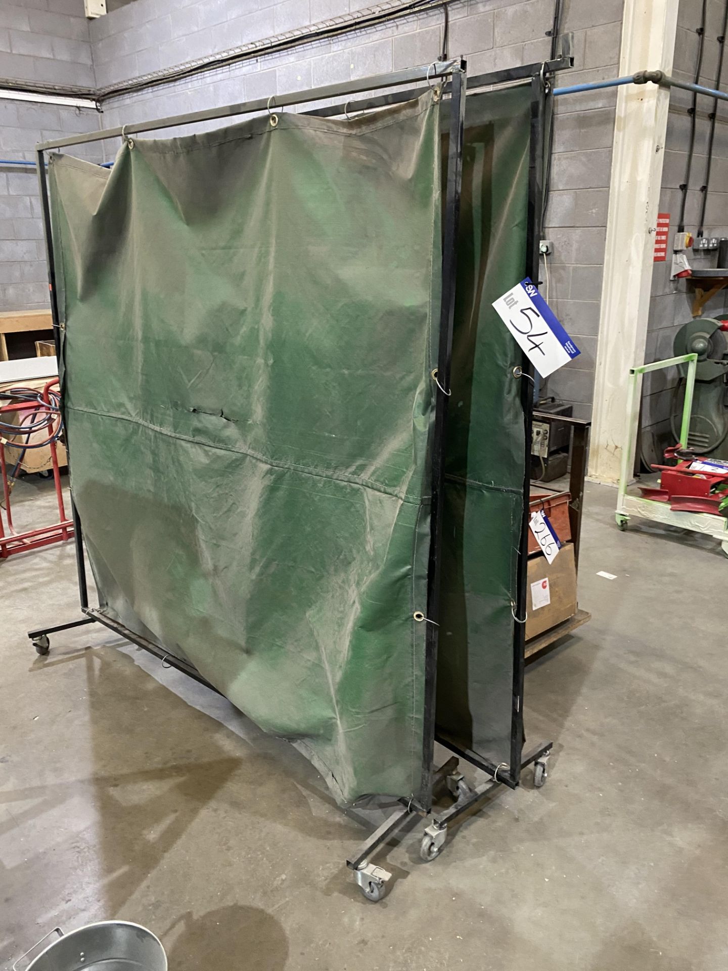 Two Mobile Welding Screens