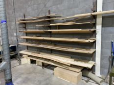 Wall Rack & Contents, including hard and softwood