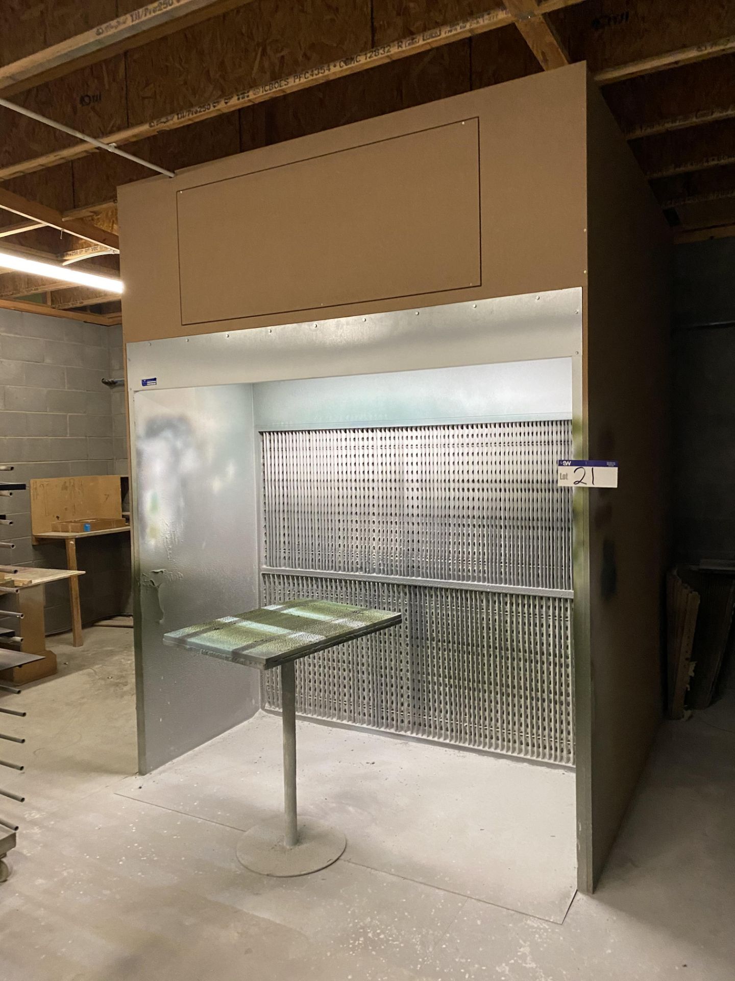 DCS Galvanised Dry Back Spray Booth, 2m x 2m