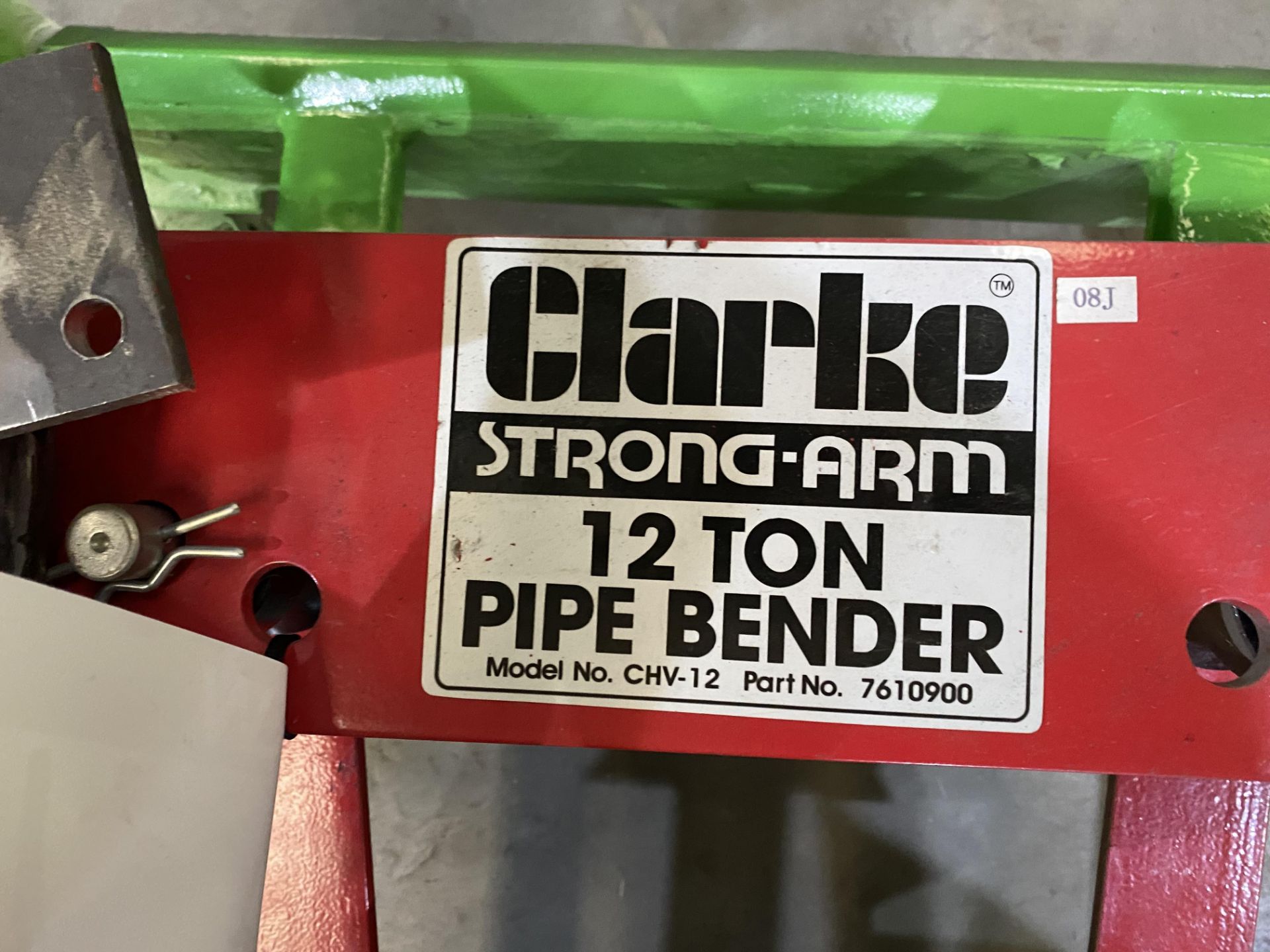 Clarke Strongarm 12 Ton Hydraulic Pipe Bender c/w - Image 2 of 2