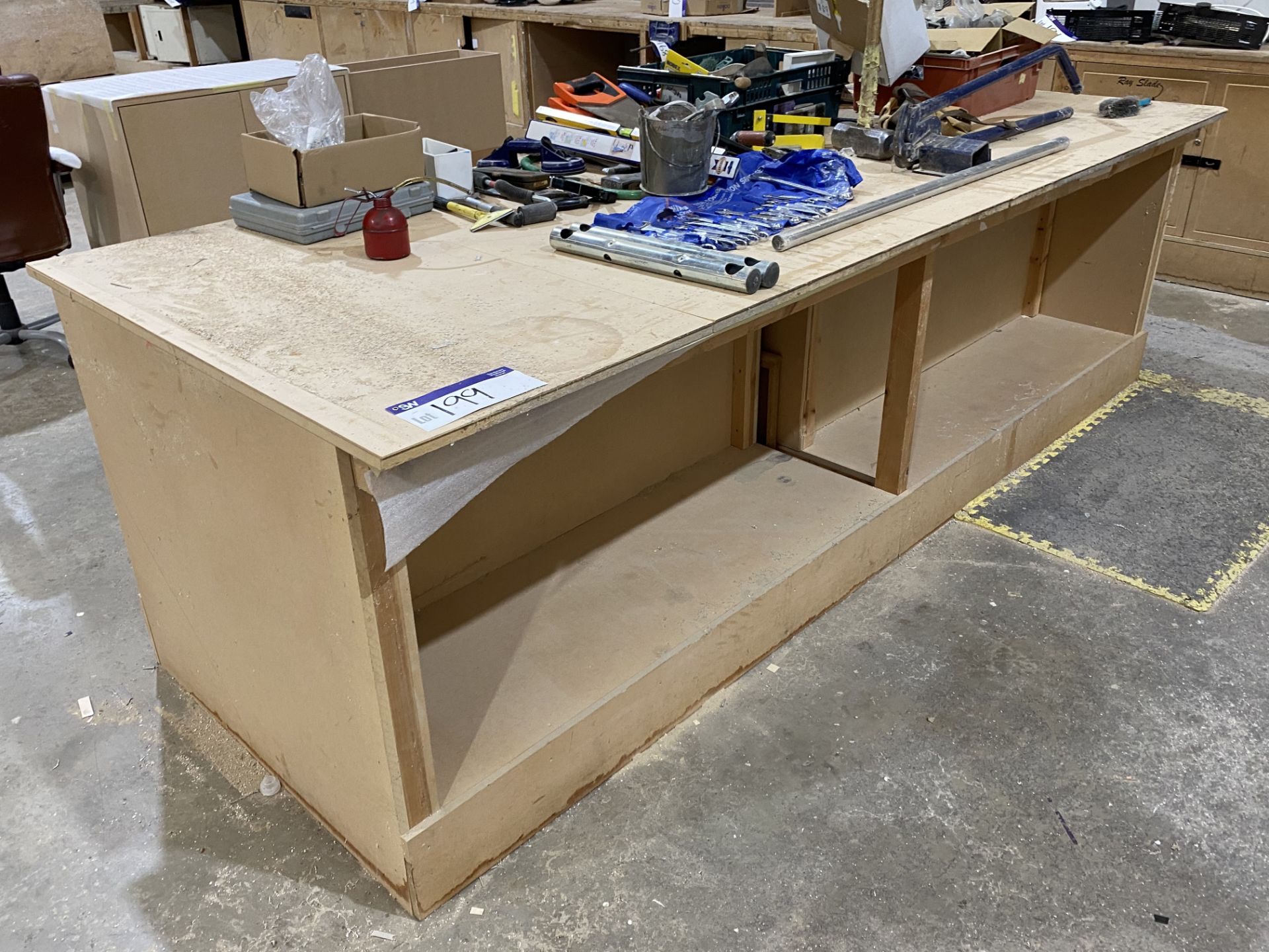 Two MDF Workbenches - Image 2 of 2