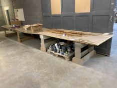 Four MDF Trestles & MDF Worktop