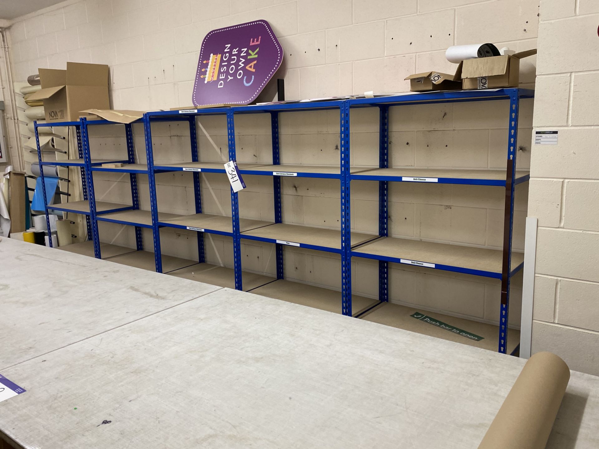 Five Steel Shelf Units