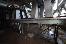 Perry Galvanised Steel Cased Conveyor, with Perry 150U twin screw extension discharge, year of