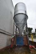 Collinson RIVETTED BULK STORAGE SILO, (understood to have approx. 20 tonne capacity) approx. 3m dia.