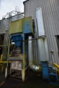 Donaldson Torit DCE Dust Filter Unit, with centrifugal fan, air seal, collection hopper, steel stand