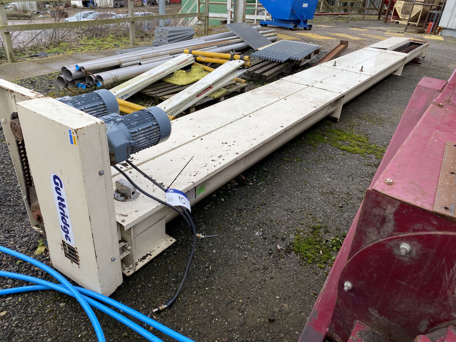 Guttridge 250MM DIA. SCREW CONVEYOR, serial no. 0566259-1-1 SC1A, date of manufacture 07/10, approx.