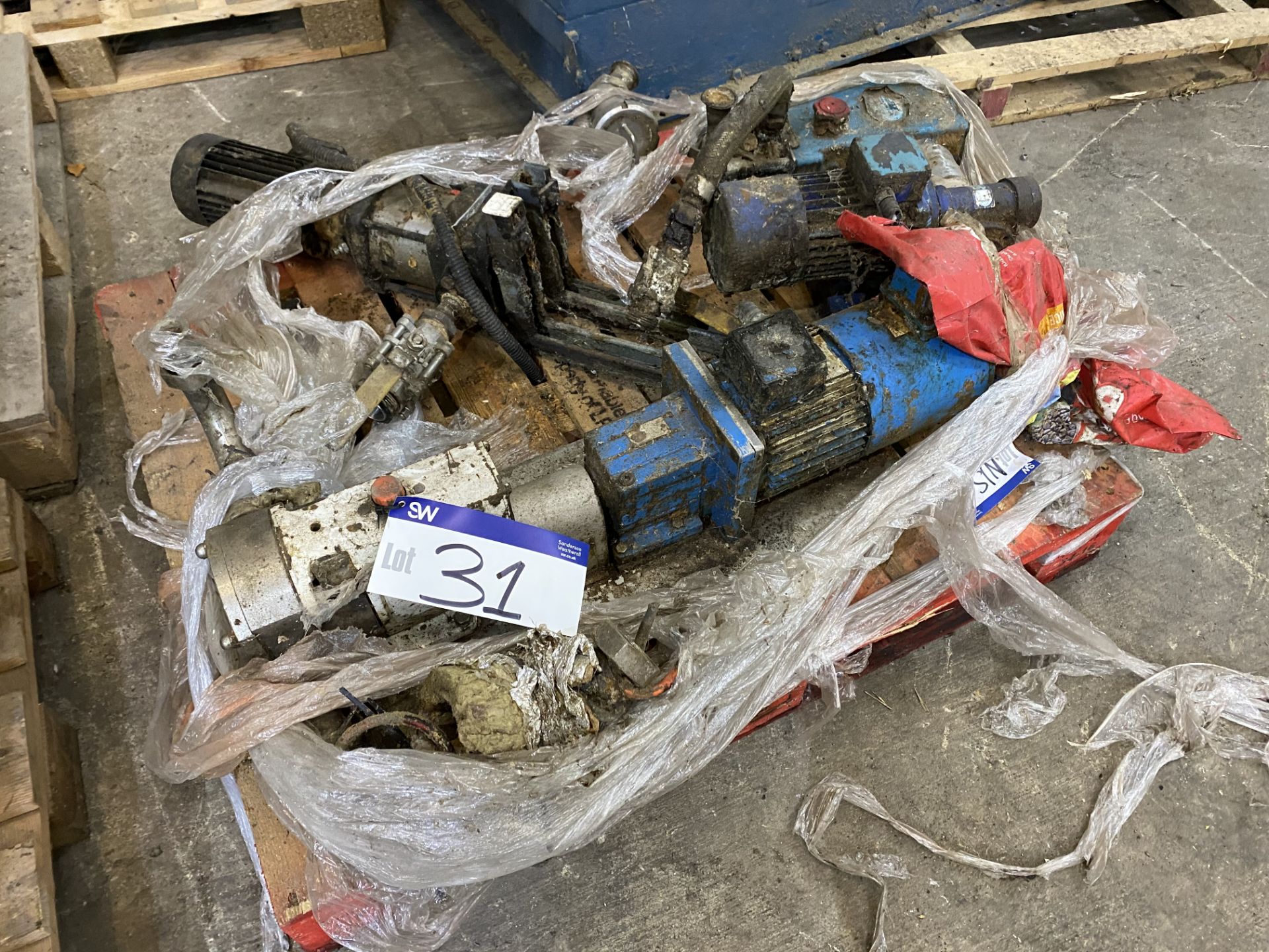 Pumps, on pallet, including Ibex SRU2/ 018LS, with motor drives as fitted (lot located at Gold