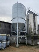 Collinson 54.3m³ GALVANISED STEEL BULK STORAGE SILO, serial no. 79007, build date 2013, height 10.