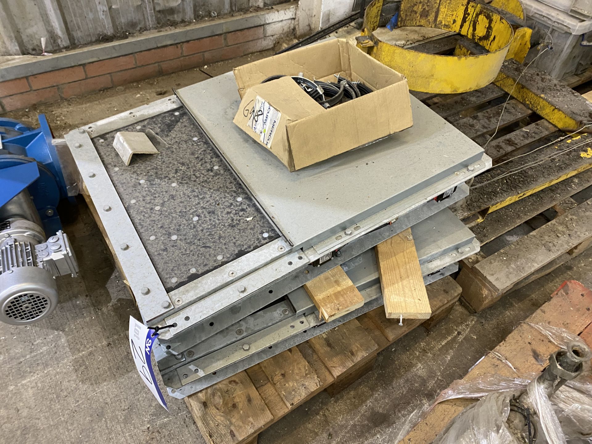 Two Cimbria Galvanised Steel Cased Electro-Pneumatic Slides, each 540mm x 250mm opening,