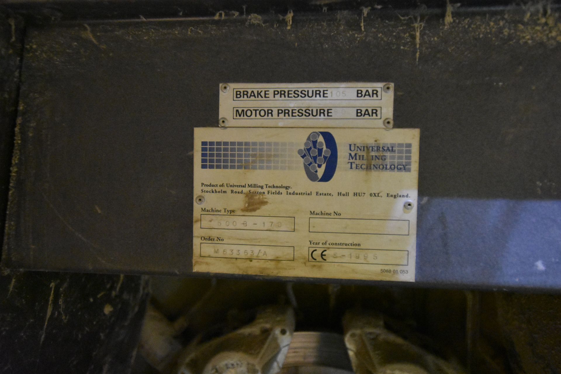 UMT Paladin 600B-170 PELLETING PRESS, serial no. M63363/A, year of manufacture 1995, with Brook - Image 4 of 7