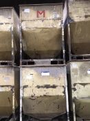 Ten Mild Steel Hopper Bottomed Tote Bins, each approx. 1.25m x 1.25m x 1.95m deep overall (lot