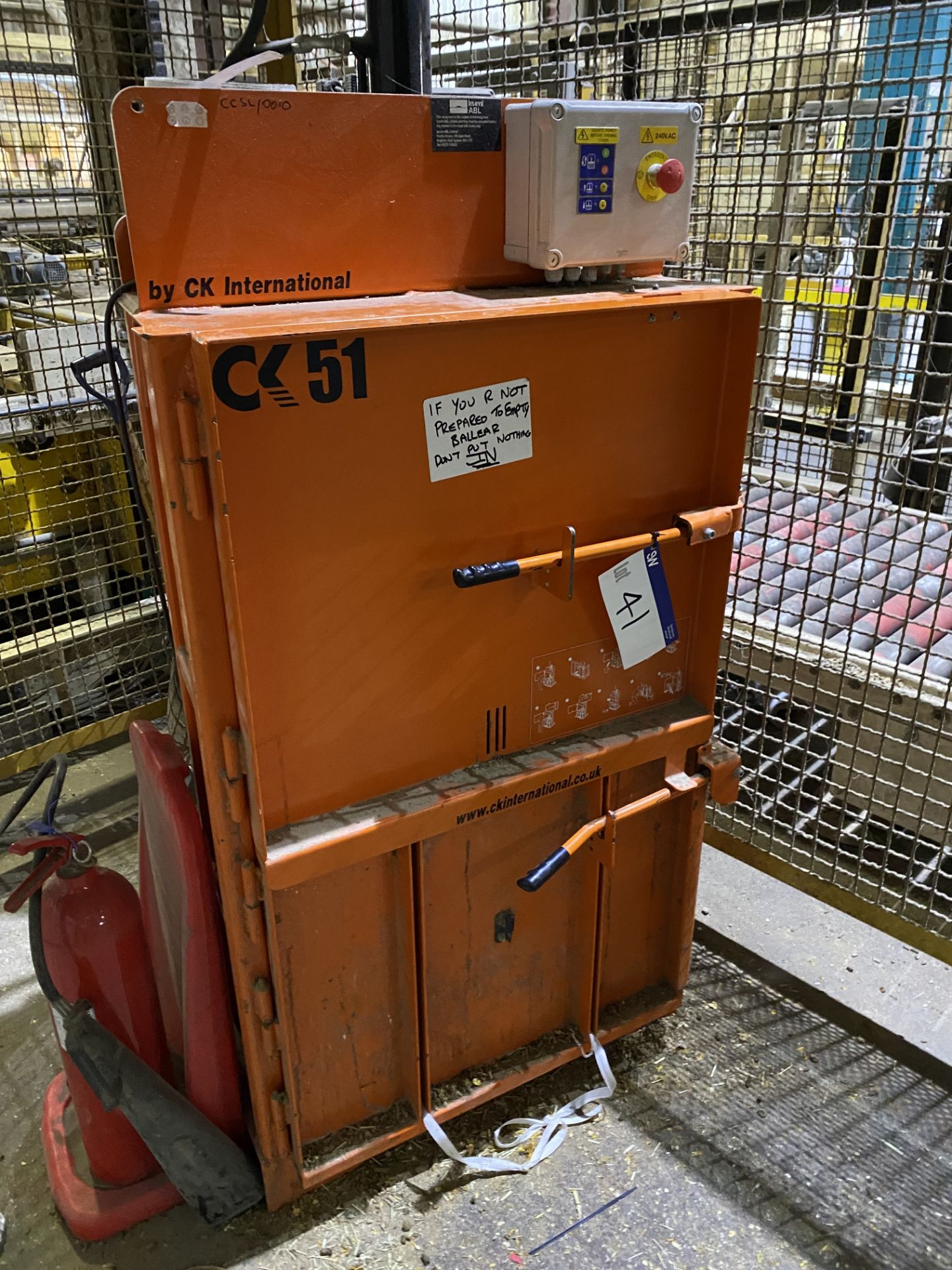 CK International CK51 WASTE COMPACTOR, serial no. CK336-1396, kW1.1, phase single, bale size approx.