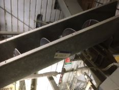 Guttridge 350mm dia. Galvanised Steel Cased Inclined Screw Conveyor Section, serial no. 305715C2,