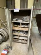 Double Door Steel Cupboard, with spares & equipment (lot located at Ringstead Mill, Spencer