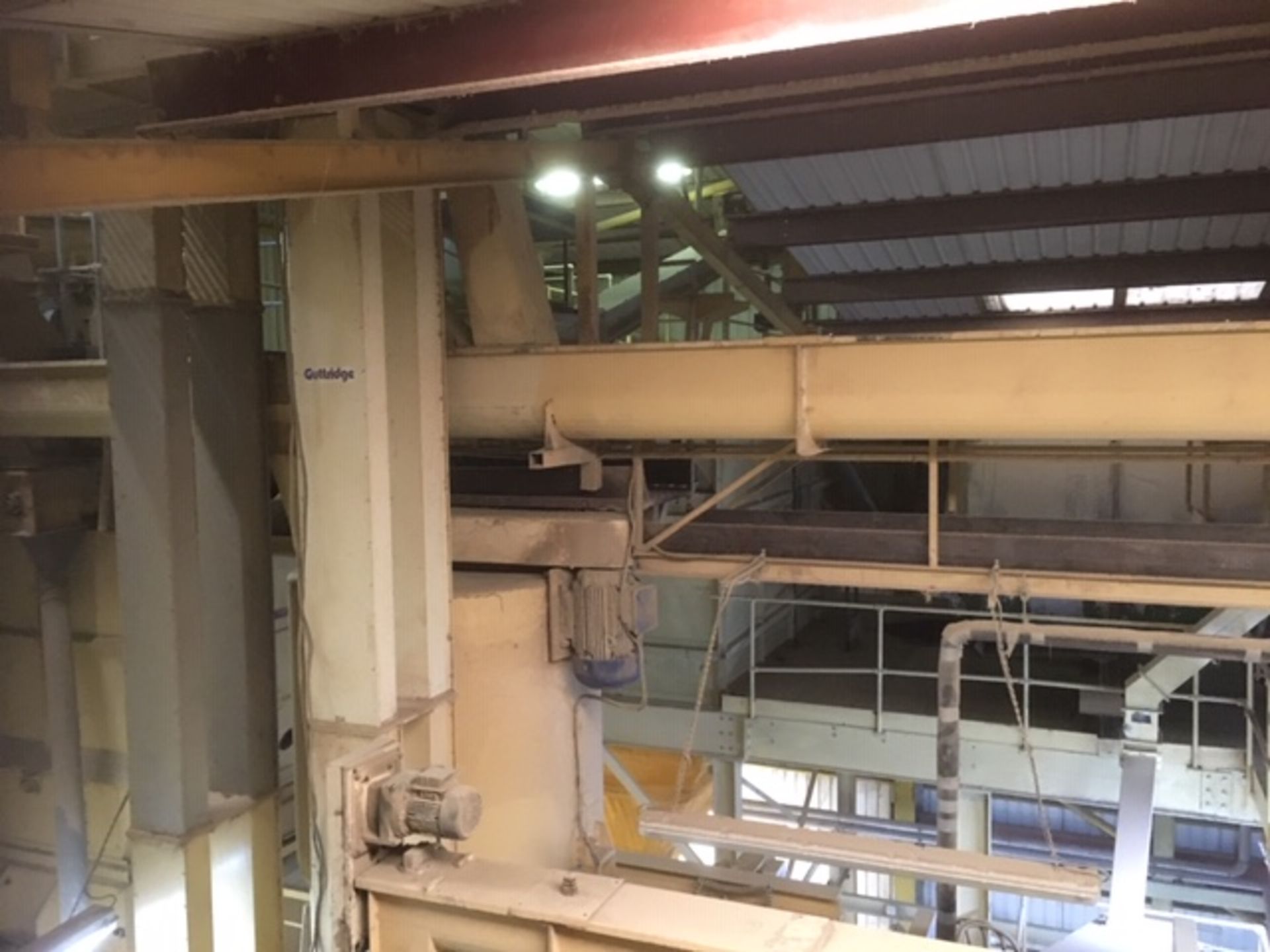 Guttridge 350mm dia. Screw Conveyor, approx. 13m long, with geared electric motor, four discharge - Image 4 of 5