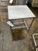 Stainless Steel Table, approx. 0.7m high x 0.7m x