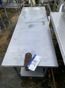 Stainless Steel Table, approx. 0.63m high x 1.183m