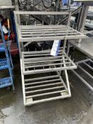 Stainless Steel Mobile Trolley, approx. 0.75m x 1m