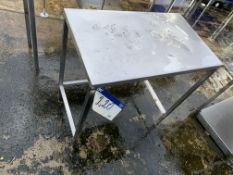 Stainless Steel Table, approx. 0.78m high x 0.76m