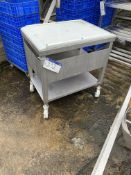 Stainless Steel Plastic Top Mobile Storage Trolley