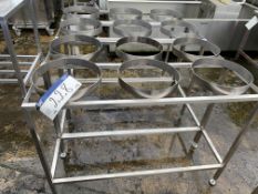 Four Stainless Steel Frames, with three bin bag ho