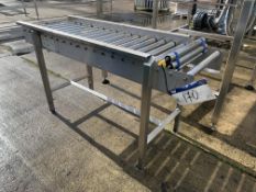 Two Roller Conveyors, with stainless steel frame,