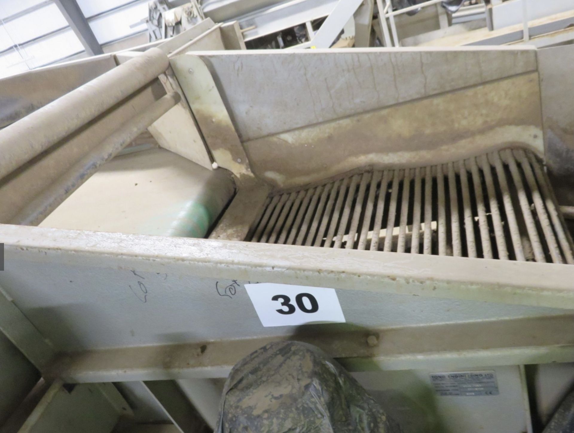 Destoning Roller Conveyor, approx. 1.2m x 1.3m x 3