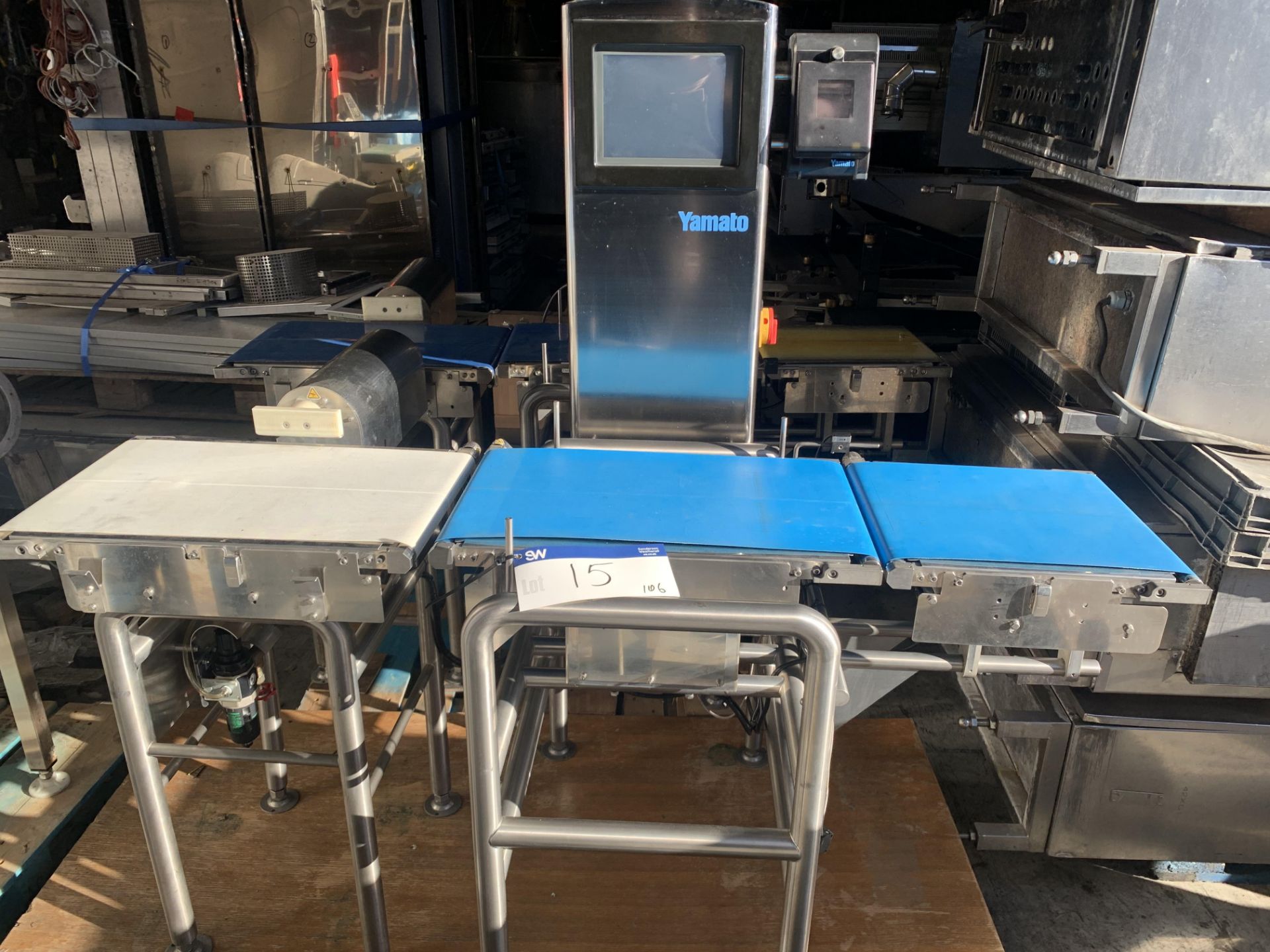 Yamato CMG06LW Checkweigher, with push arm reject,