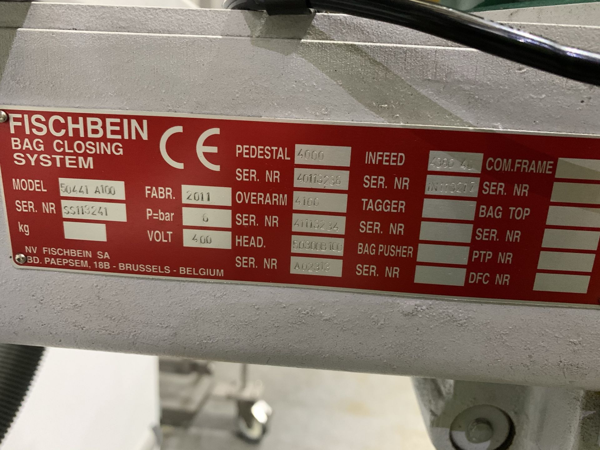 Fishbein Bag Stitching Machine, approx. 2.1m high - Image 7 of 10