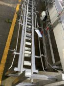 Five roller Conveyors, with stainless steel frame,