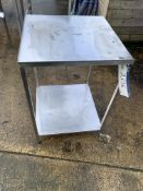 Stainless Steel Table, approx. 0.96m high x 0.62m