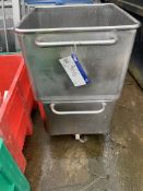Two Used 200 Litre Tote Bins, lift out charge - £2