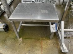 Stainless Steel Table, approx. 0.55m high x 0.77m