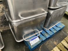 Two Used 200 Litre Tote Bins, lift out charge - £2