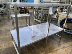 Heavy Duty Stainless Steel Two Shelf Rack, approx.