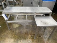 Stainless Steel Table, approx. 1.63m x 1m x 0.83m