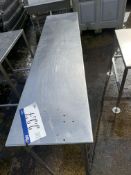 Stainless Steel Table, approx. 0.87m high x 1.67m