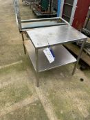 Stainless Steel Table, approx. 1m wide x 730mm x 8