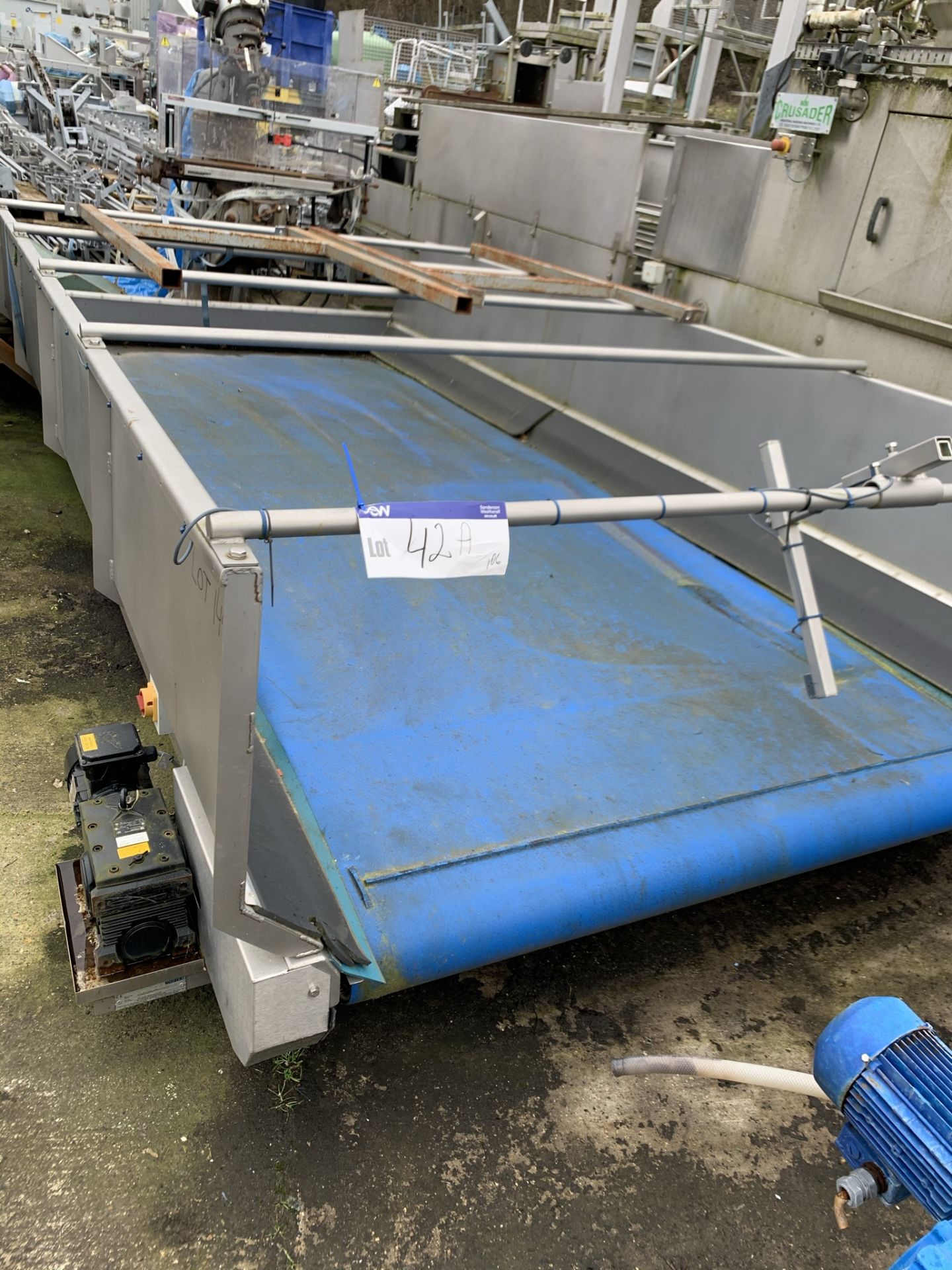 Herbert Stainless Steel Infeed Conveyor, approx. 2