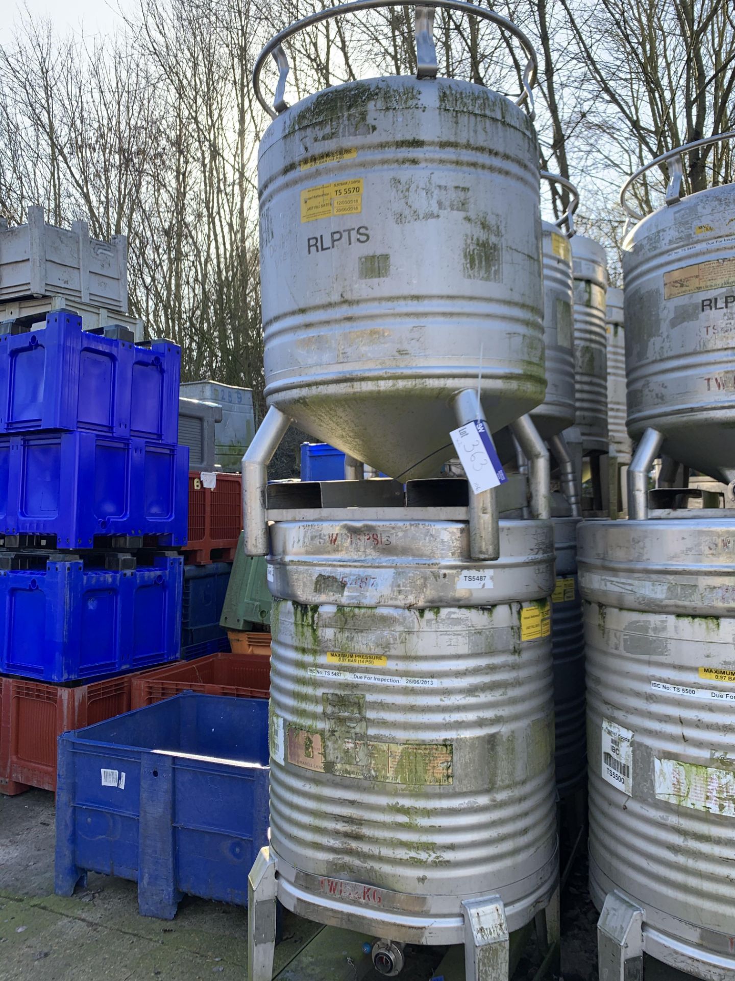 Two Ucon Metal Containers, 800 Litre, each approx.