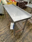 Stainless Steel Table, approx. 1.63m high x 0.6m x