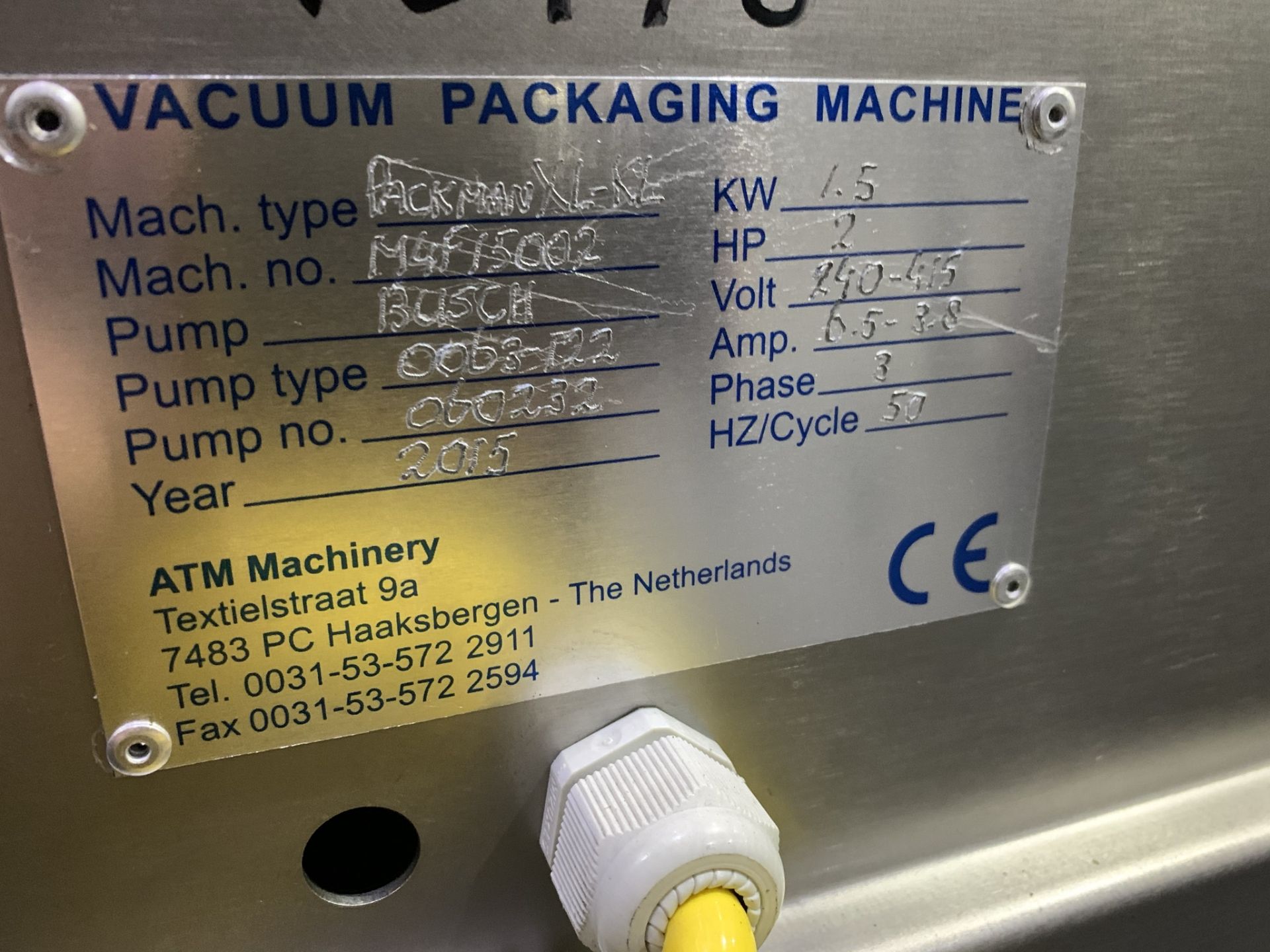 Packman XL-KL Vacuum Packing Machine, approx. 1m h - Image 5 of 5