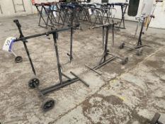 Three Steel Framed Mobile Adjustable Panel Stands