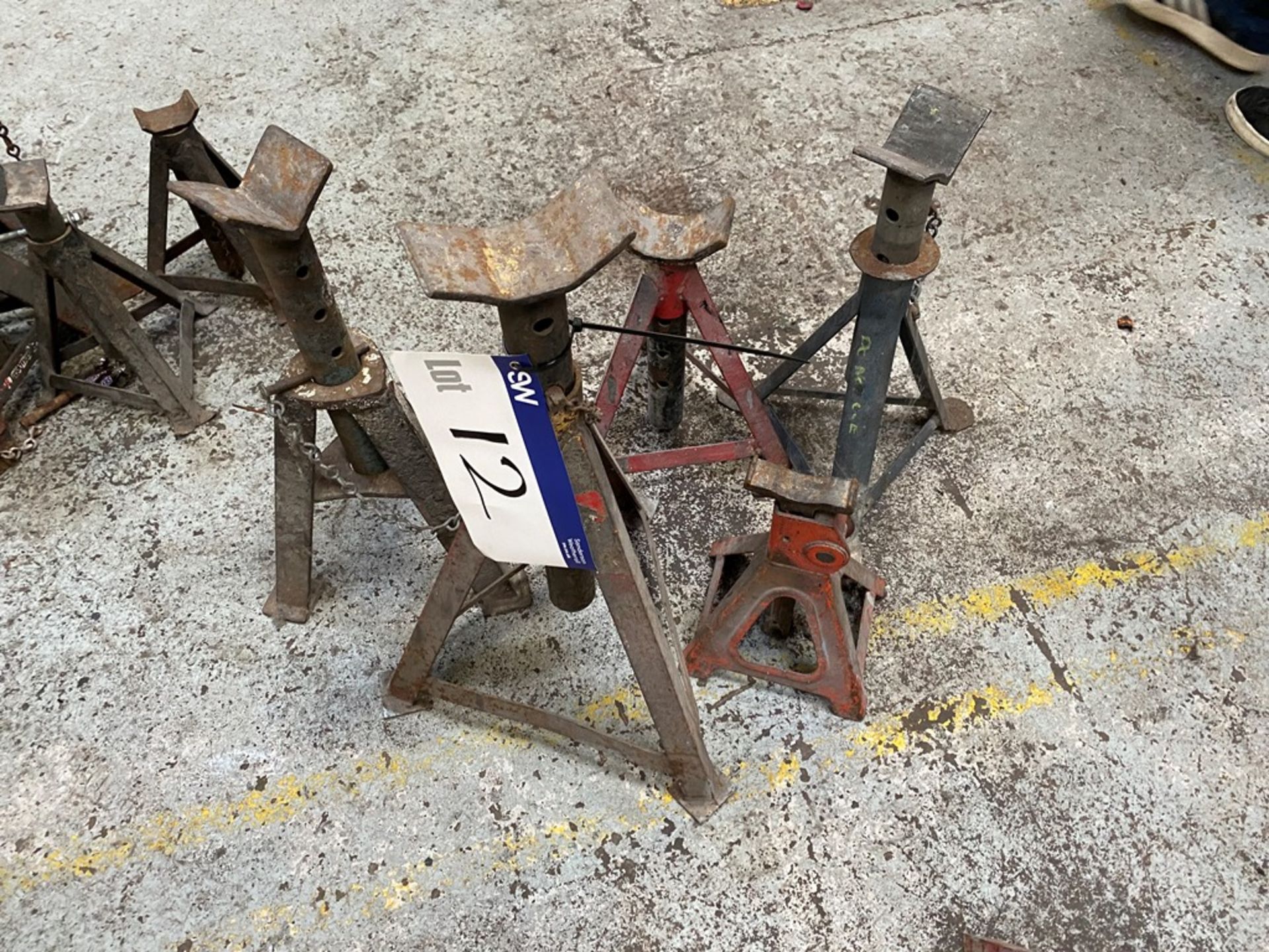 Five Assorted Axle Stands